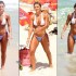 Mirella Santos exibe suas belas curvas nas areias cariocas
