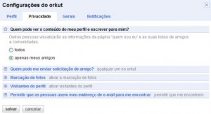 orkut-configuracao