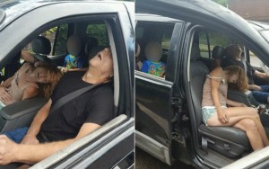 Menino fotografado com avó e namorado desacordados após overdose ganha novo lar